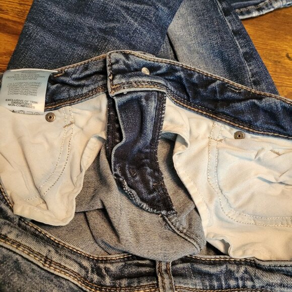 Silver Jeans Sz 29 Sam Boyfriend Low Rise Tummy Control Ripped Medium Dark Wash - Picture 4 of 13